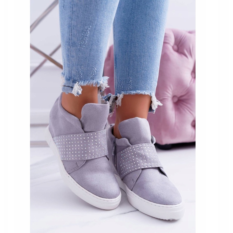 Baskets Femme Gris Lu Boo Paillettes PinkSugar 2