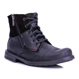 Bottes Chaudes En Cuir Pour Hommes Avec Fermetures À Glissière Noir KOMODO 871 le noir 1 Bottes Chaudes En Cuir Pour Hommes Avec Fermetures À Glissière Noir KOMODO 871 le noir 1