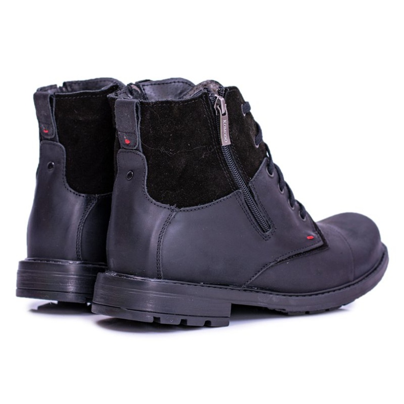 Bottes Chaudes En Cuir Pour Hommes Avec Fermetures À Glissière Noir KOMODO 871 le noir 2 Bottes Chaudes En Cuir Pour Hommes Avec Fermetures À Glissière Noir KOMODO 871 le noir 2