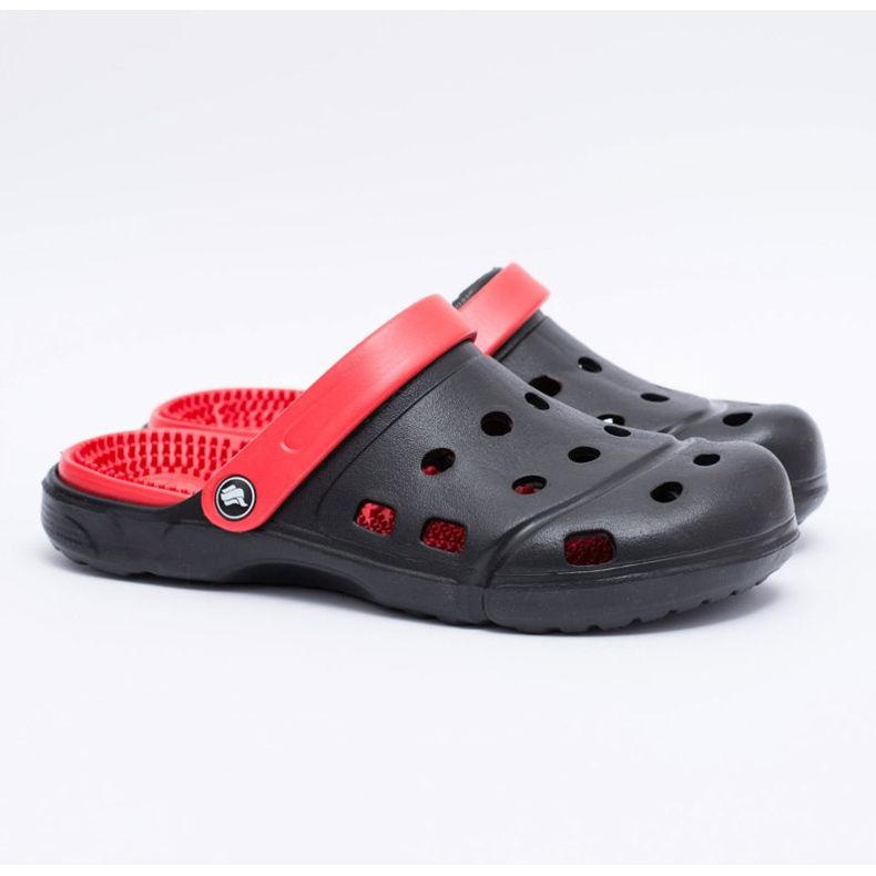 Flameshoes Chaussons de jardin pour hommes Kroks Eva Noir rouge 2