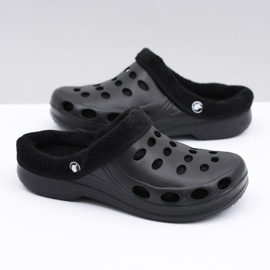 Flameshoes Chaussons Femme Chaud Noir Kroks Eva le noir 1