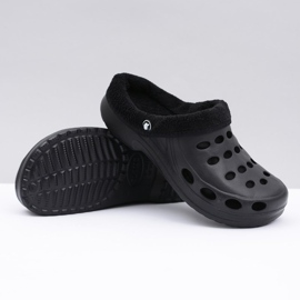 Flameshoes Chaussons Femme Chaud Noir Kroks Eva le noir 2