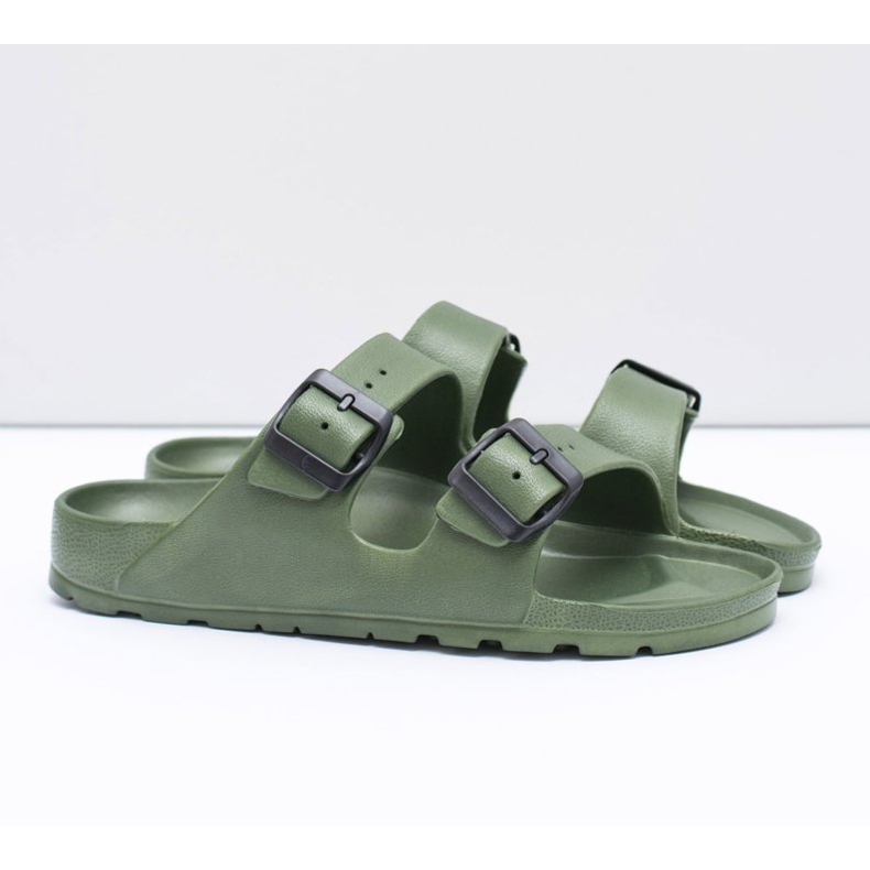 Flameshoes Pantoufles Olive Garden Light pour hommes vert 1