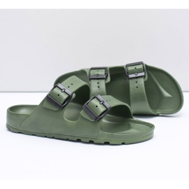 Flameshoes Pantoufles Olive Garden Light pour hommes vert 2