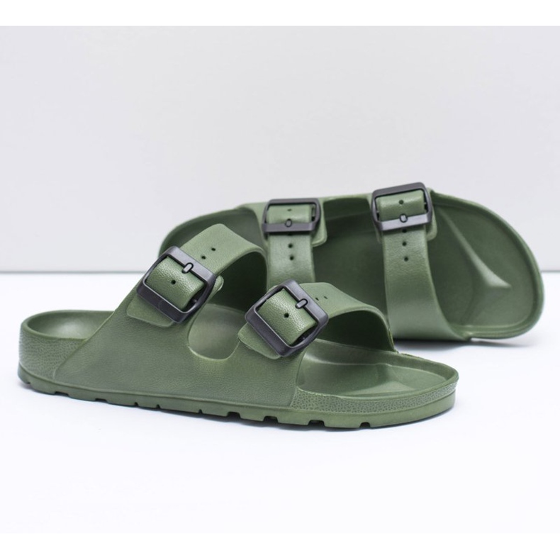 Flameshoes Pantoufles Olive Garden Light pour hommes vert 2
