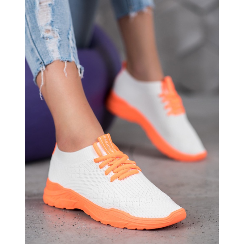 Seastar Chaussures de sport légères blanche orange 1