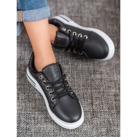 Diamantique Chaussures de sport sur la plate-forme noir 1