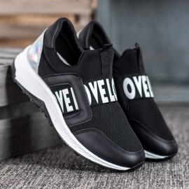 Seastar Slipons sur la plate-forme d'amour noir 1