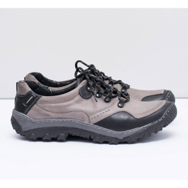 KENT Chaussures Trekking Homme Grises En Cuir Gretin 2
