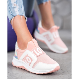 Seastar Slipons sur la plate-forme d'amour blanc rose 2