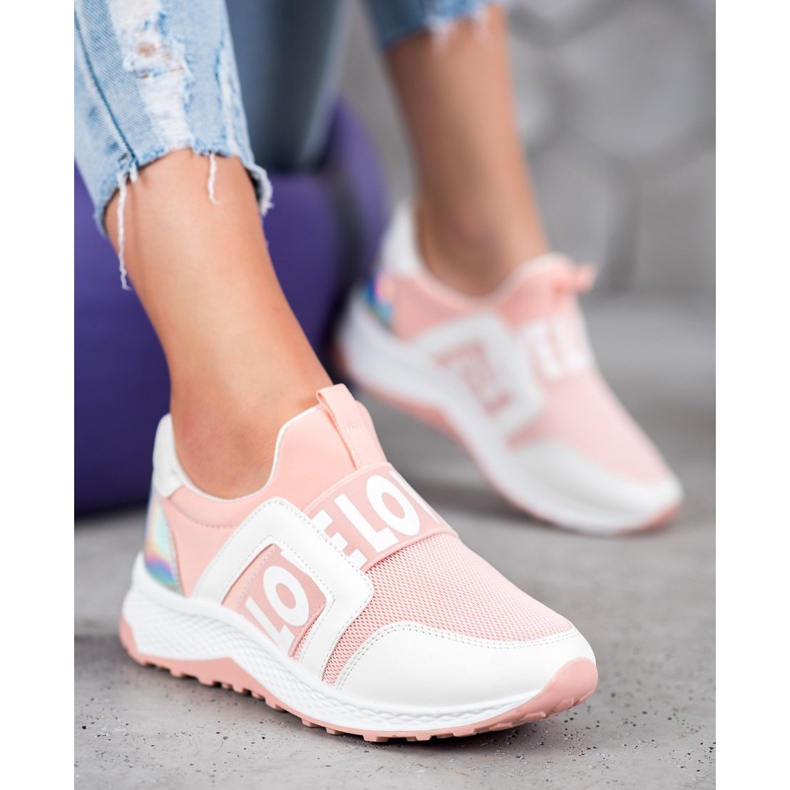 Seastar Slipons sur la plate-forme d'amour blanc rose 2