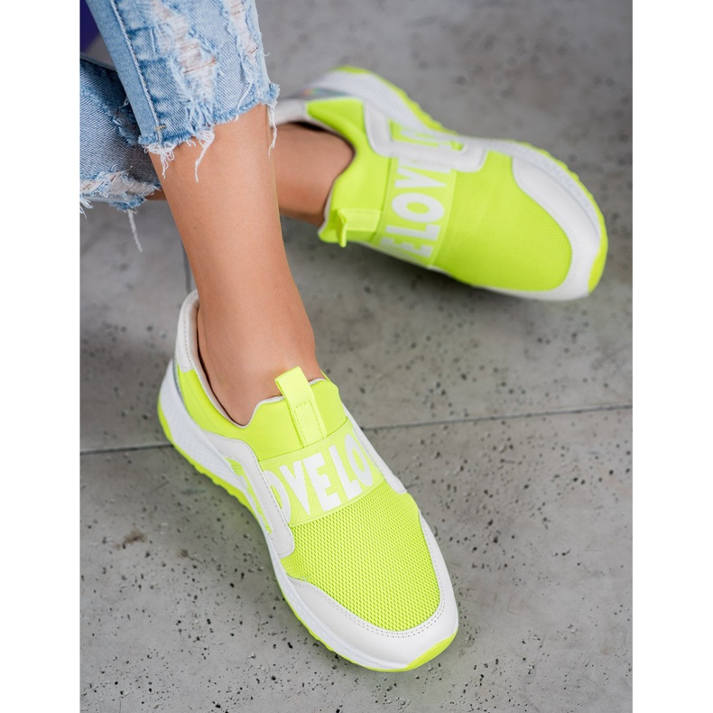 Seastar Slipons sur la plate-forme d'amour blanche vert 1 Seastar Slipons sur la plate-forme d'amour blanche vert 1