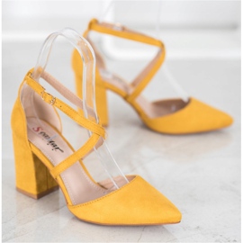 Seastar Escarpins en daim moutarde jaune 3