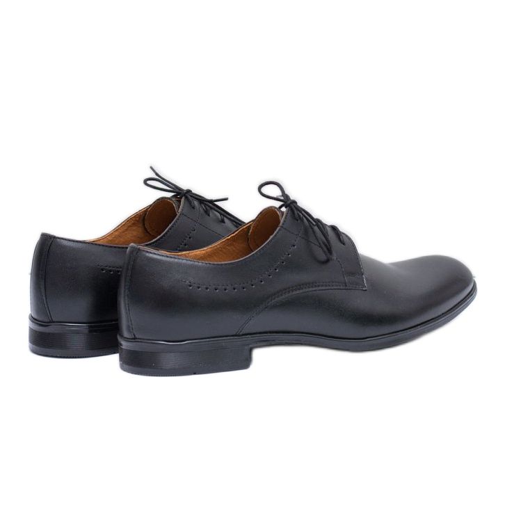 Chaussures habillées noires élégantes pour hommes Damoste 1
