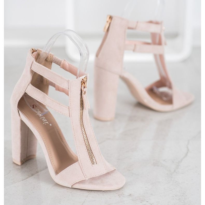 Seastar Sandales avec une fermeture éclair brun 1