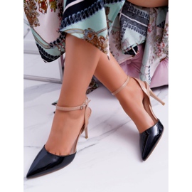 Sandales Talons Hauts Femme Noir Beige Ergola brun 1