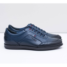 Chaussures Homme Bleu Marine En Cuir Nikopol Casual Polver 2
