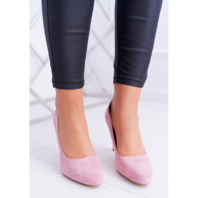 Escarpins Pour Femmes Rose Sur Un Talon En Daim Sergio Leone Campbell 1