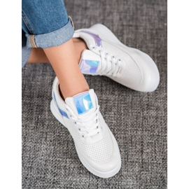 Renda Baskets en cuir écologique blanc 2