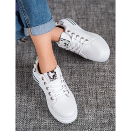 Diamantique Chaussures de sport sur la plate-forme blanc 2