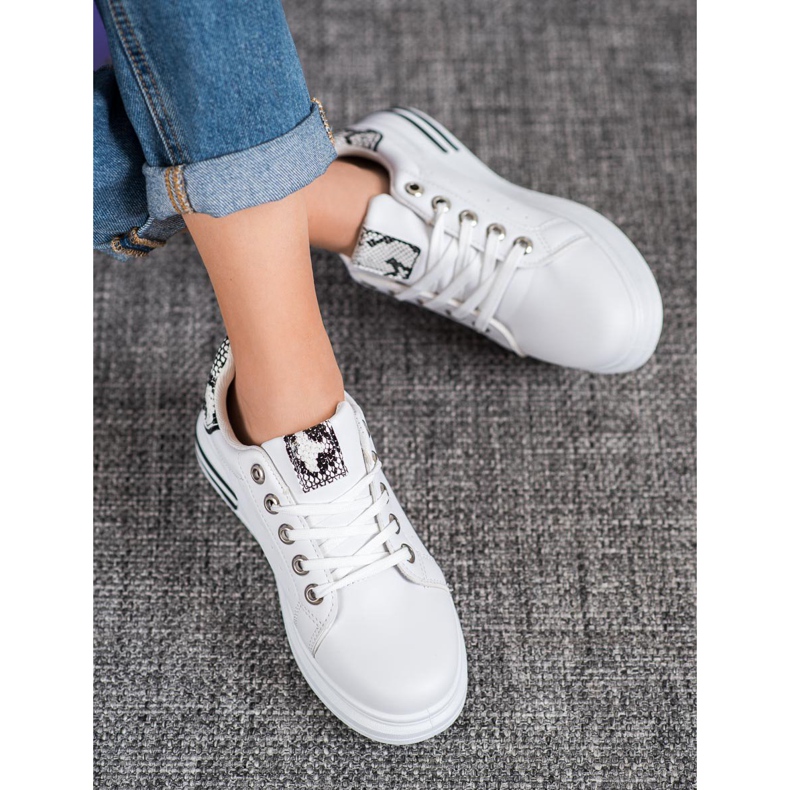 Diamantique Chaussures de sport sur la plate-forme blanc 2