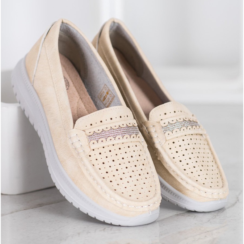 Small Swan Mocassins Sur La Plateforme brun 2