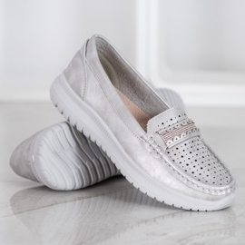 Small Swan Mocassins Sur La Plateforme gris 2 Small Swan Mocassins Sur La Plateforme gris 2