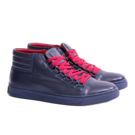 KENT Baskets Cuir Homme Torres Bleu Marine 1