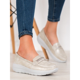 SHELOVET Mocassins confortables sur la plate-forme jaune 3