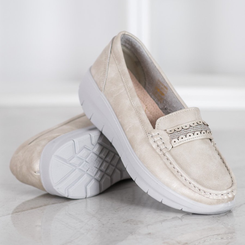 SHELOVET Mocassins confortables sur la plate-forme jaune 1