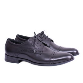 Iguana Chaussures formelles en cuir pour hommes Gerard Black le noir 1