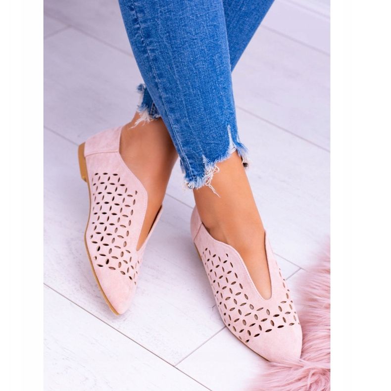 Chaussures Slip-On Synthia Femme en Daim Lu Boo Rose Poudré 2
