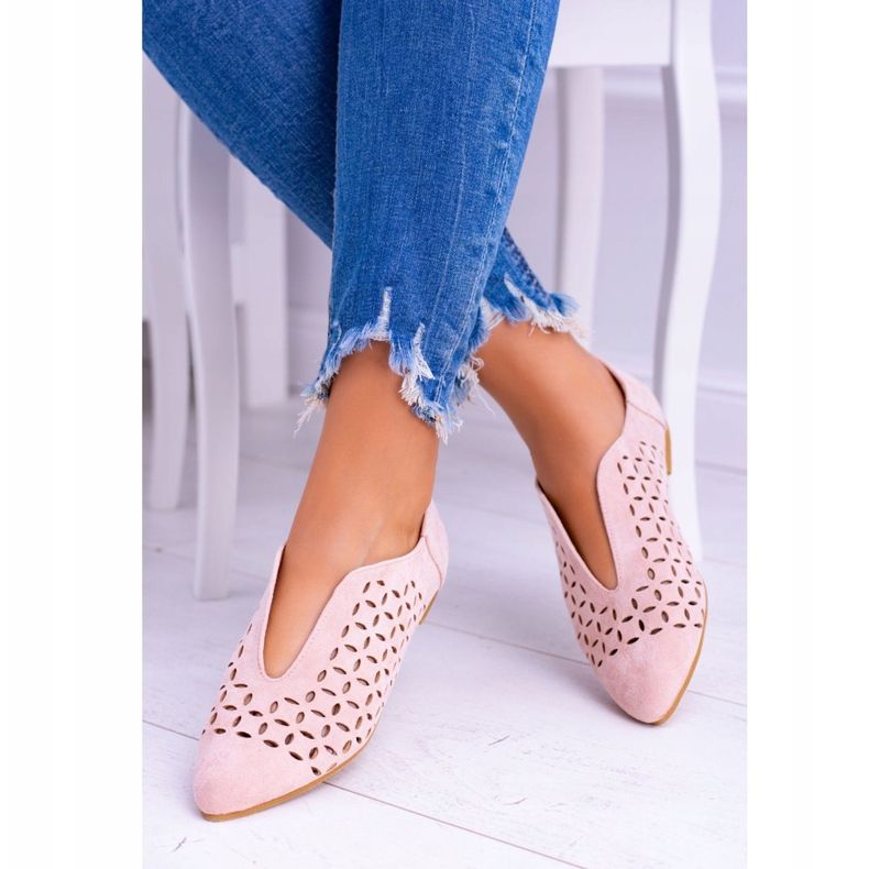 Chaussures Slip-On Synthia Femme en Daim Lu Boo Rose Poudré 1