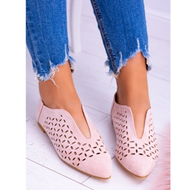 Chaussures Slip-On Synthia Femme en Daim Lu Boo Rose Poudré 3
