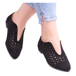 Chaussures à enfiler Synthia pour femmes en daim noir Lu Boo le noir 6