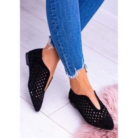 Chaussures à enfiler Synthia pour femmes en daim noir Lu Boo le noir 3
