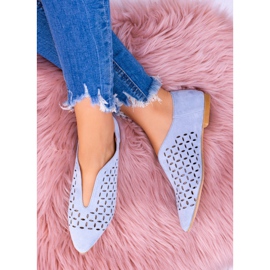 Chaussures Slip-on Synthia pour femmes en daim bleu Lu Boo 1