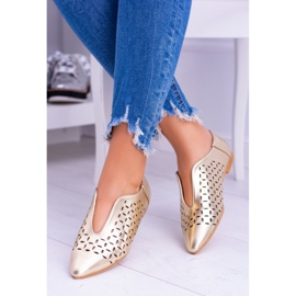 Lu Boo Golden Femmes Synthia Slip-On Chaussures d'or 1