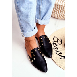 Lu Boo Chaussons Femme Mule Seniorita Noir 2