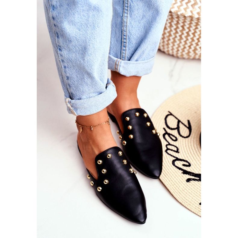 Lu Boo Chaussons Femme Mule Seniorita Noir 2