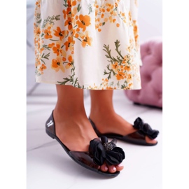 Lu Boo | Ballerines Caoutchouc Fleurs Meliski Noir Candela le noir 1