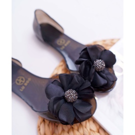 Lu Boo | Ballerines Caoutchouc Fleurs Meliski Noir Candela le noir 5