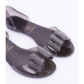 Lu Boo | Ballerines Caoutchouc Meliski Bow Noir Cindela le noir 6