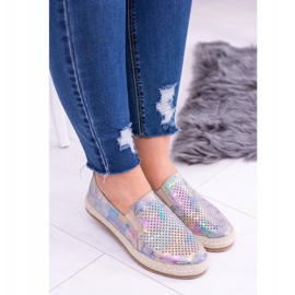 EVE Baskets à enfiler en cuir Ingrid pour femmes brun multicolore 2