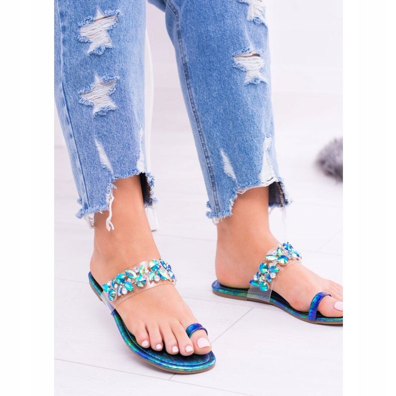 Lu Boo Elegant Pantoufles Essence Paillettes Tanut multicolore 2