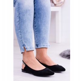 Ballerines Lu Boo en Daim Noir en Strass Szpitz Macron 1