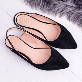 Ballerines Lu Boo en Daim Noir en Strass Szpitz Macron le noir 5