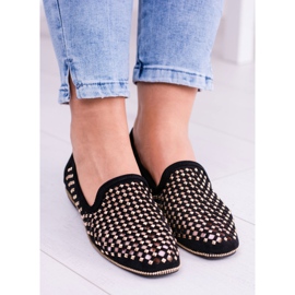 Lu Boo Ballerines Ajourées Noires Lordsy Brads Carmar 1