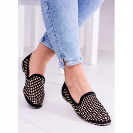 Lu Boo Ballerines Ajourées Noires Lordsy Brads Carmar le noir 2