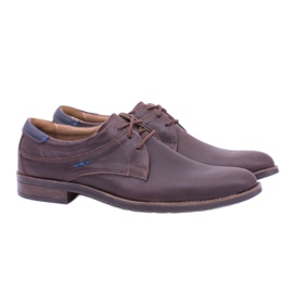 KOMODO Chaussures formelles en cuir pour hommes, Santiago marron brun 1